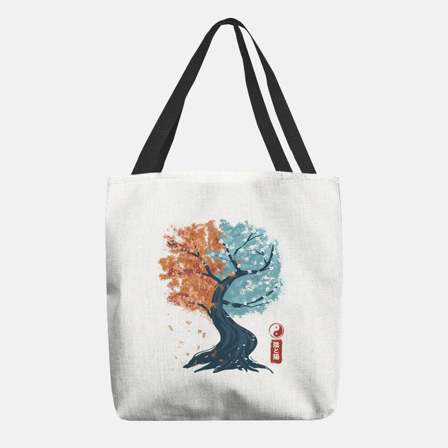 Yin Yang Tree-None-Basic Tote-Bag-IKILO