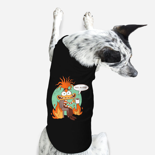 Anxiety Is Fine-Dog-Basic-Pet Tank-paulagarcia