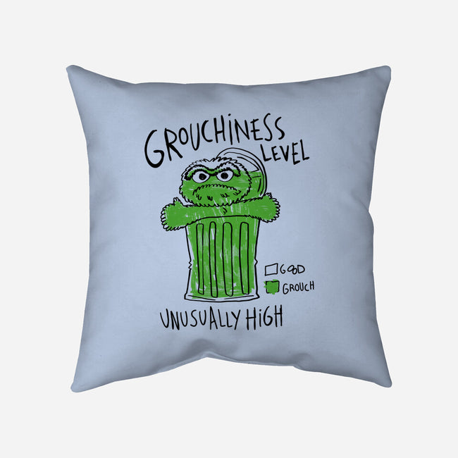 High Grouchiness Level-None-Removable Cover-Throw Pillow-demonigote