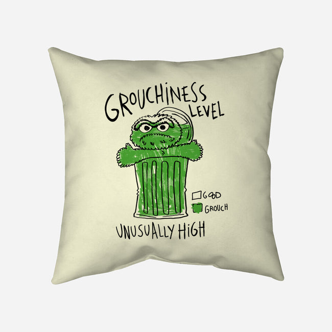 High Grouchiness Level-None-Removable Cover-Throw Pillow-demonigote