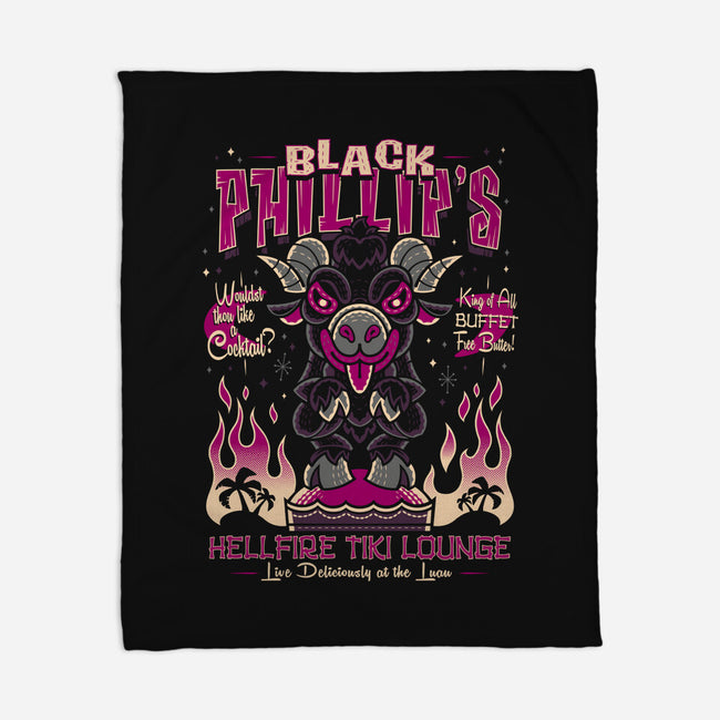 Black Phillips Hellfire Tiki Lounge-None-Fleece-Blanket-Nemons