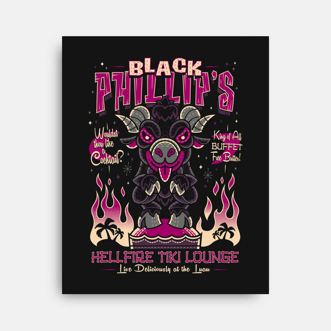 Black Phillips Hellfire Tiki Lounge-None-Stretched-Canvas-Nemons