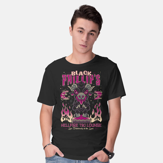 Black Phillips Hellfire Tiki Lounge-Mens-Basic-Tee-Nemons