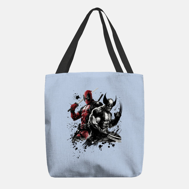 Claws And Katanas-None-Basic Tote-Bag-DrMonekers