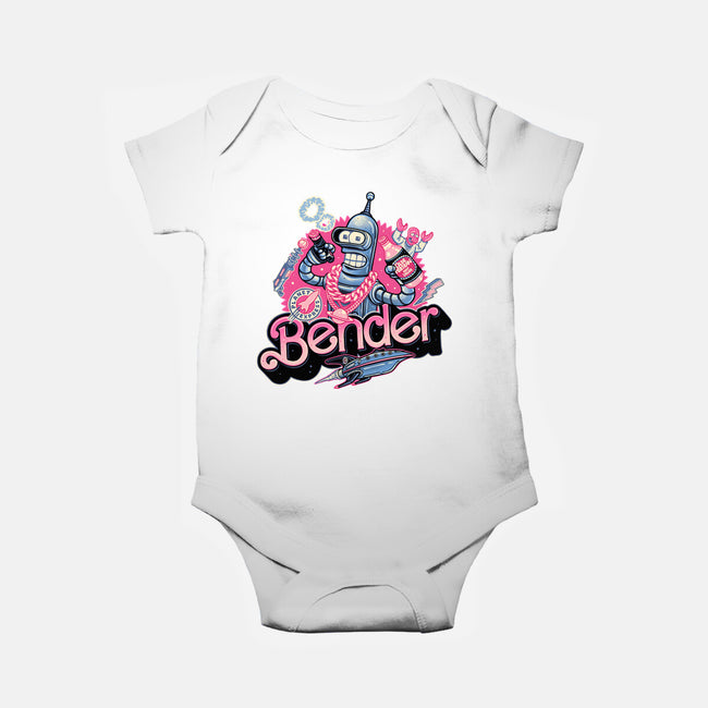 Pink Future Ahead Of Us-Baby-Basic-Onesie-glitchygorilla