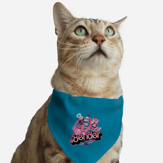 Pink Future Ahead Of Us-Cat-Adjustable-Pet Collar-glitchygorilla