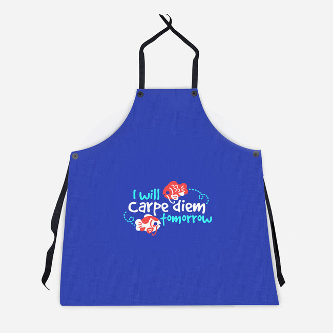 Koi Carpe Diem-Unisex-Kitchen-Apron-NemiMakeit