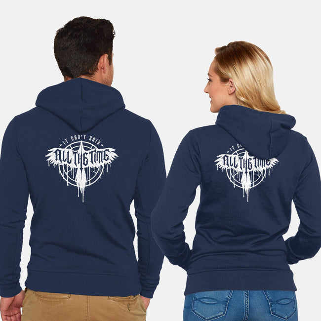 A Crow In The Rain-Unisex-Zip-Up-Sweatshirt-demonigote