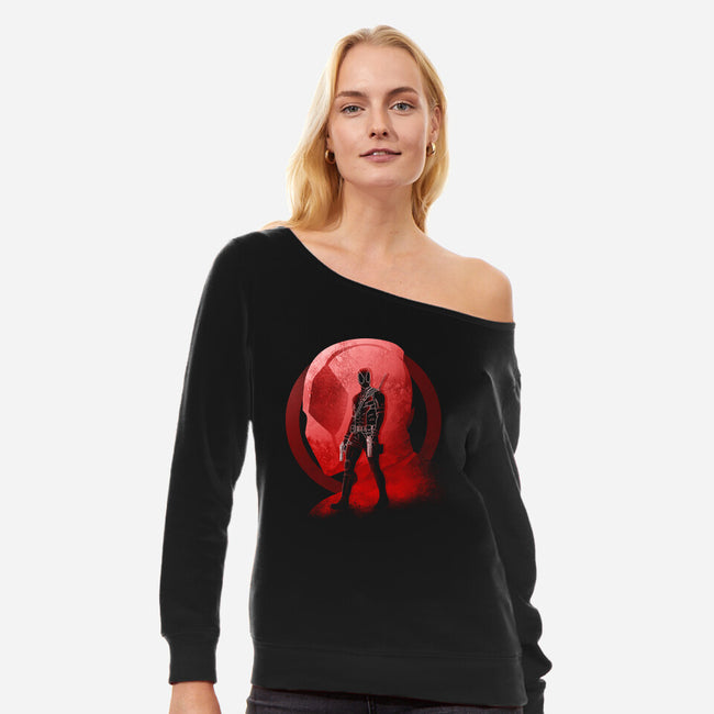 Negative Merc-Womens-Off Shoulder-Sweatshirt-Donnie