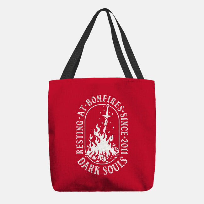 Resting At Bonfires-None-Basic Tote-Bag-demonigote