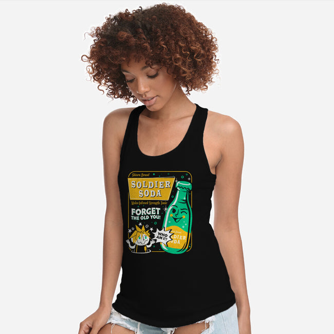 Soldier Soda-Womens-Racerback-Tank-Aarons Art Room