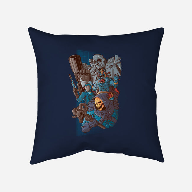 Villains Clash-None-Removable Cover-Throw Pillow-Skullpy