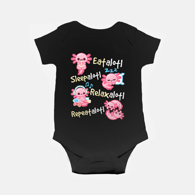 Axolotl Simple Life-Baby-Basic-Onesie-NemiMakeit