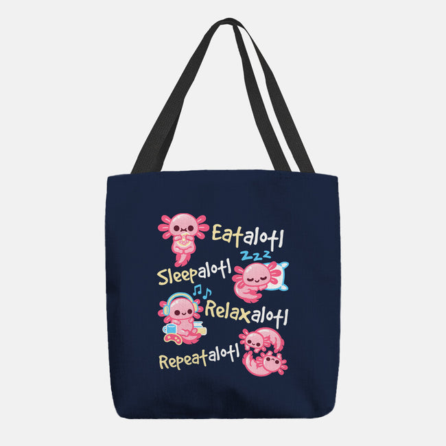 Axolotl Simple Life-None-Basic Tote-Bag-NemiMakeit