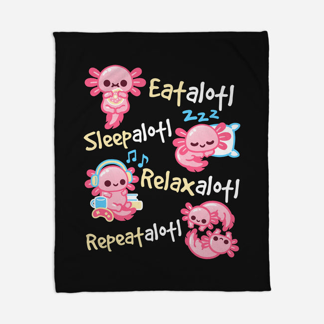 Axolotl Simple Life-None-Fleece-Blanket-NemiMakeit