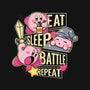 Eat Sleep Battle Repeat-Unisex-Basic-Tee-Xentee