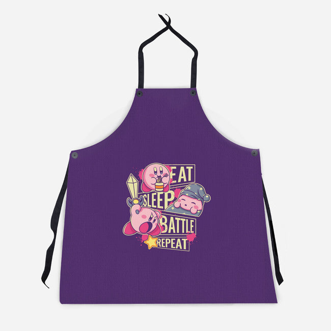 Eat Sleep Battle Repeat-Unisex-Kitchen-Apron-Xentee