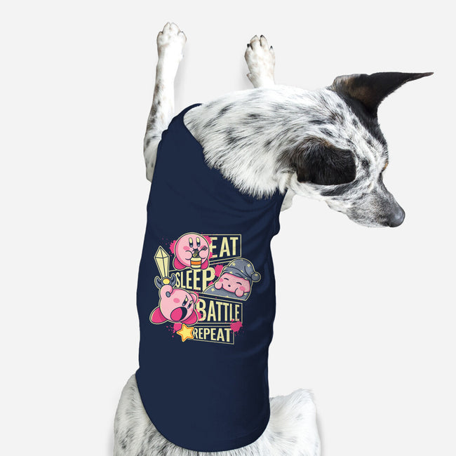 Eat Sleep Battle Repeat-Dog-Basic-Pet Tank-Xentee