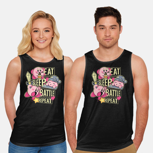 Eat Sleep Battle Repeat-Unisex-Basic-Tank-Xentee