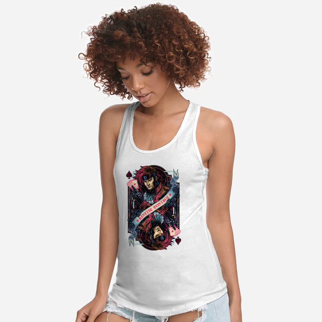 Kinetic Control Card-Womens-Racerback-Tank-glitchygorilla