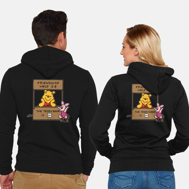 Friendship Help-Unisex-Zip-Up-Sweatshirt-Barbadifuoco