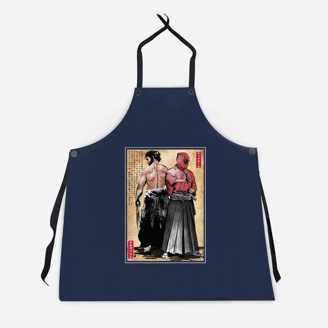 Mutant Samurai-Unisex-Kitchen-Apron-DrMonekers