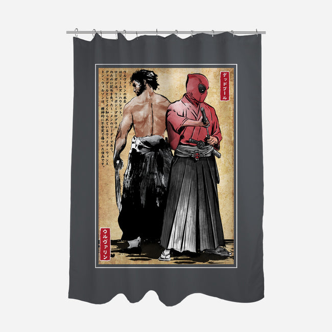 Mutant Samurai-None-Polyester-Shower Curtain-DrMonekers