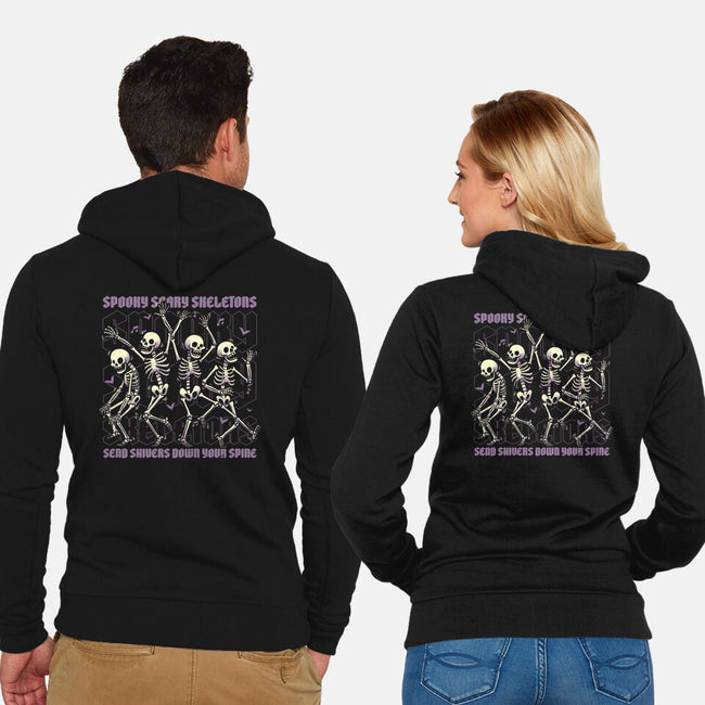 Spooky Skeletons Dance-Unisex-Zip-Up-Sweatshirt-Studio Mootant