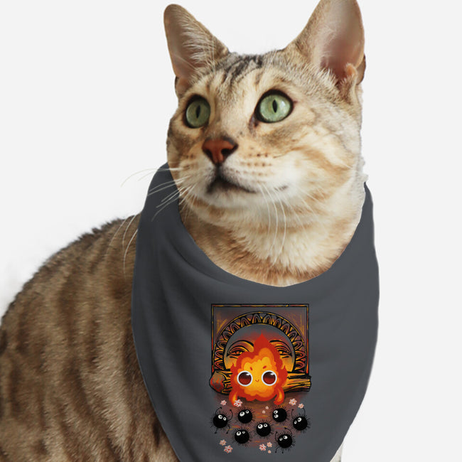 Angry Little Demon-Cat-Bandana-Pet Collar-ricolaa