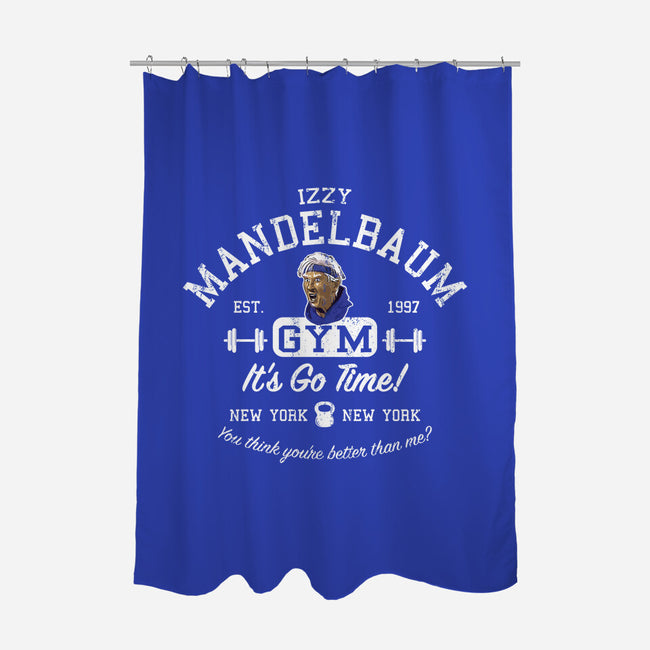 Izzy Mandelbaum Gym-None-Polyester-Shower Curtain-AlemaArt