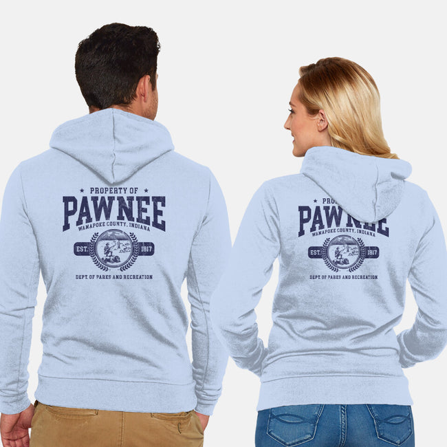 Property Of Pawnee-Unisex-Zip-Up-Sweatshirt-ACraigL