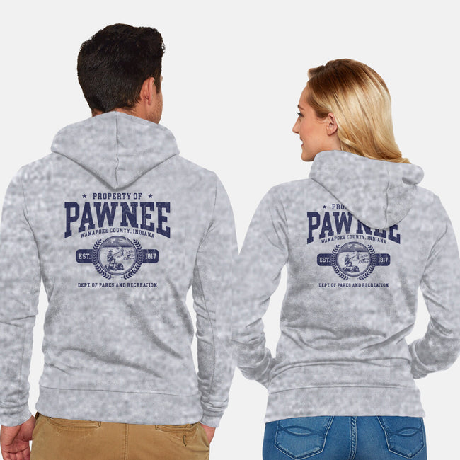 Property Of Pawnee-Unisex-Zip-Up-Sweatshirt-ACraigL