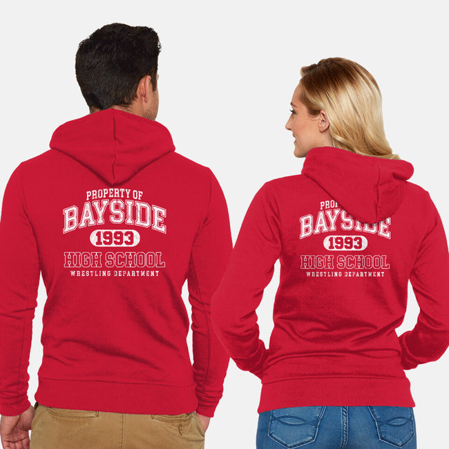 Property Of Bayside High-Unisex-Zip-Up-Sweatshirt-ACraigL