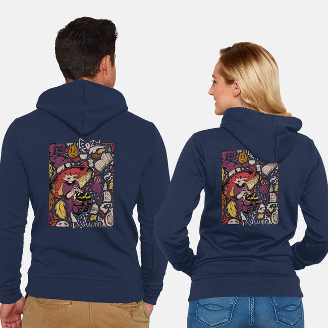 Cozy Autumn-Unisex-Zip-Up-Sweatshirt-Ewel