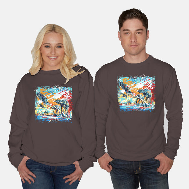 Hoth Painting-Unisex-Crew Neck-Sweatshirt-zascanauta