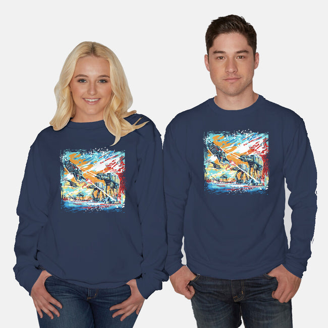 Hoth Painting-Unisex-Crew Neck-Sweatshirt-zascanauta