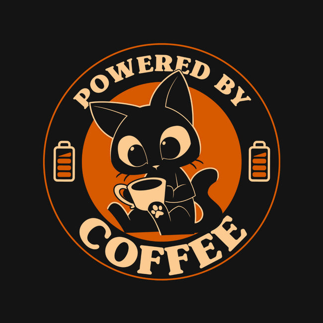 Powered By Coffee Cat-Unisex-Baseball-Tee-worlddominationforcats