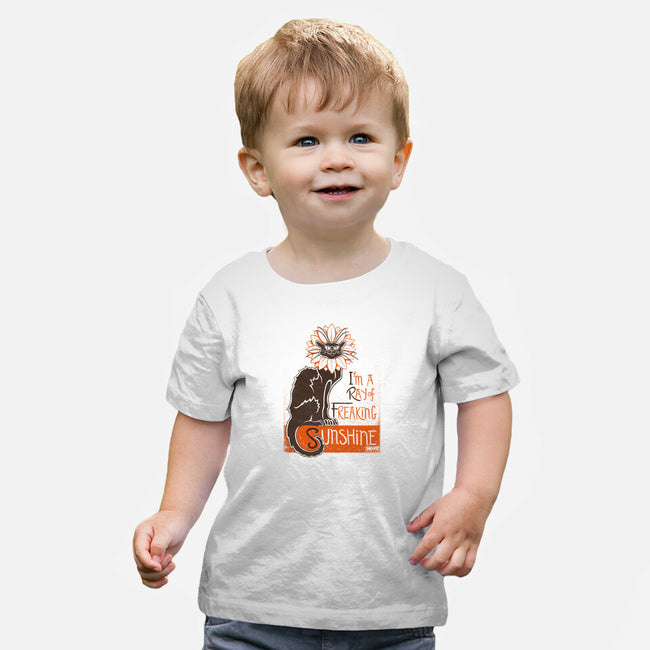 Ray Of Freaking Sunshine Cats-Baby-Basic-Tee-worlddominationforcats