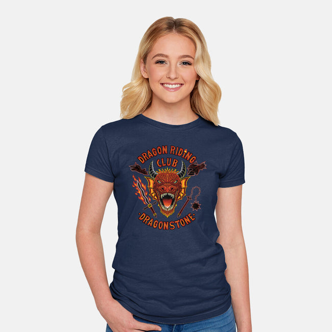 Dragon Riding Club-Womens-Fitted-Tee-rmatix