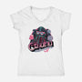 Creatures From The Deep-Womens-V-Neck-Tee-glitchygorilla