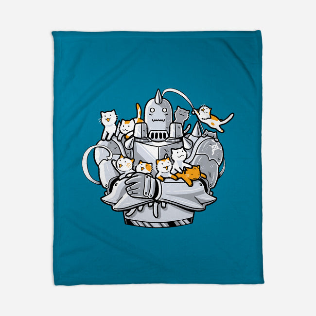 Purrmetal Alchemist-None-Fleece-Blanket-naomori