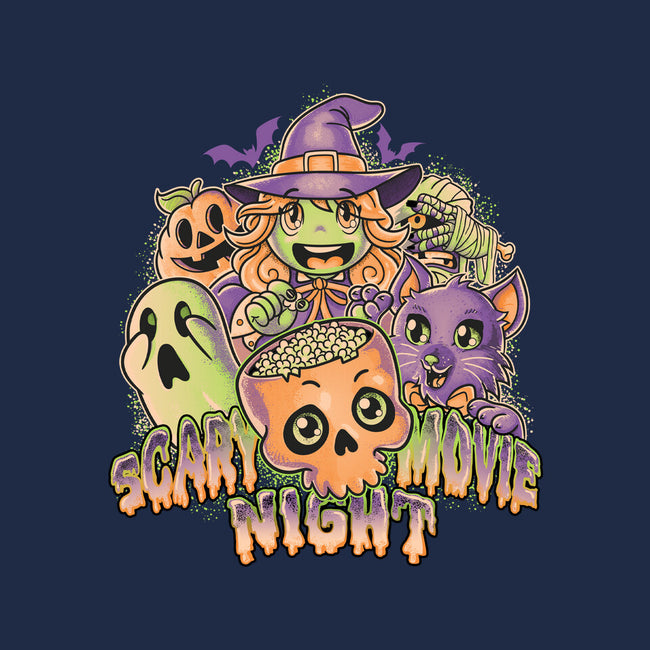 Scary Movie Night-Womens-Basic-Tee-Skullpy