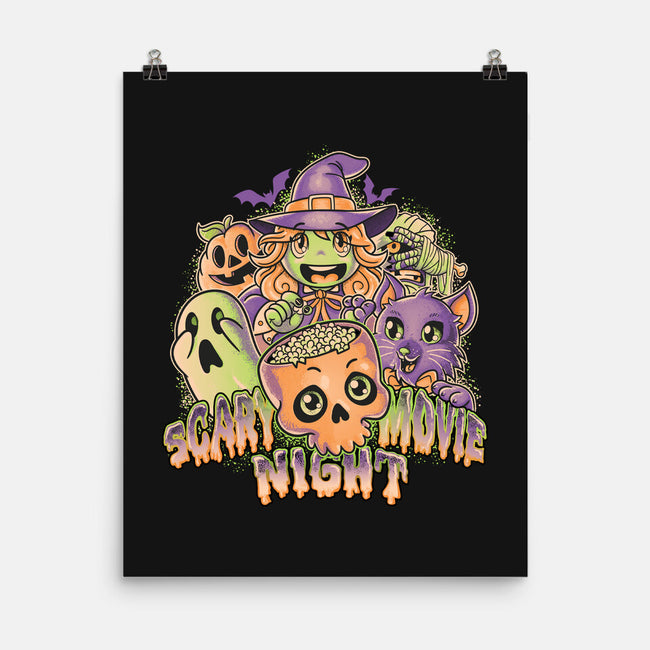 Scary Movie Night-None-Matte-Poster-Skullpy