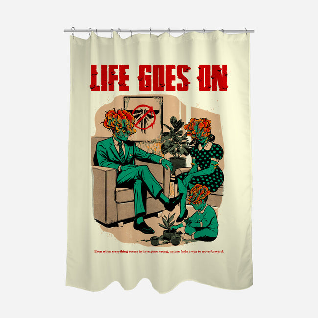 Among The Ruins-None-Polyester-Shower Curtain-Hafaell