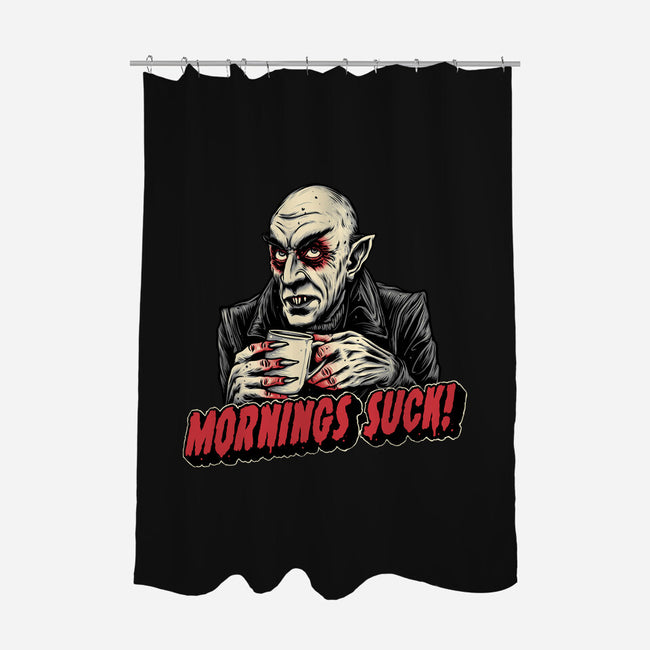 Mornings Are Sucky-None-Polyester-Shower Curtain-glitchygorilla