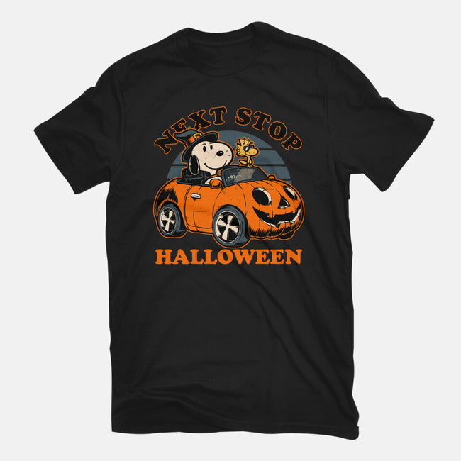 Spooky Beagle Car-Unisex-Basic-Tee-Studio Mootant