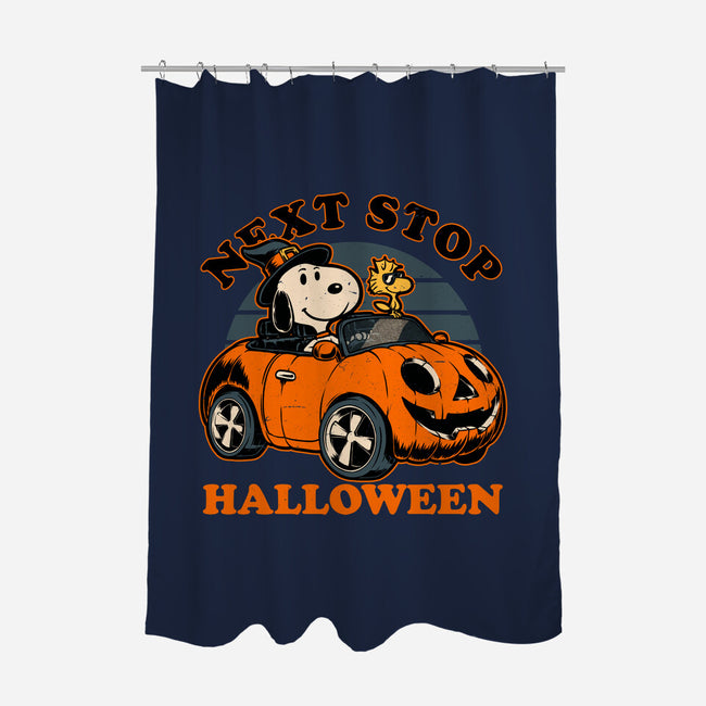 Spooky Beagle Car-None-Polyester-Shower Curtain-Studio Mootant