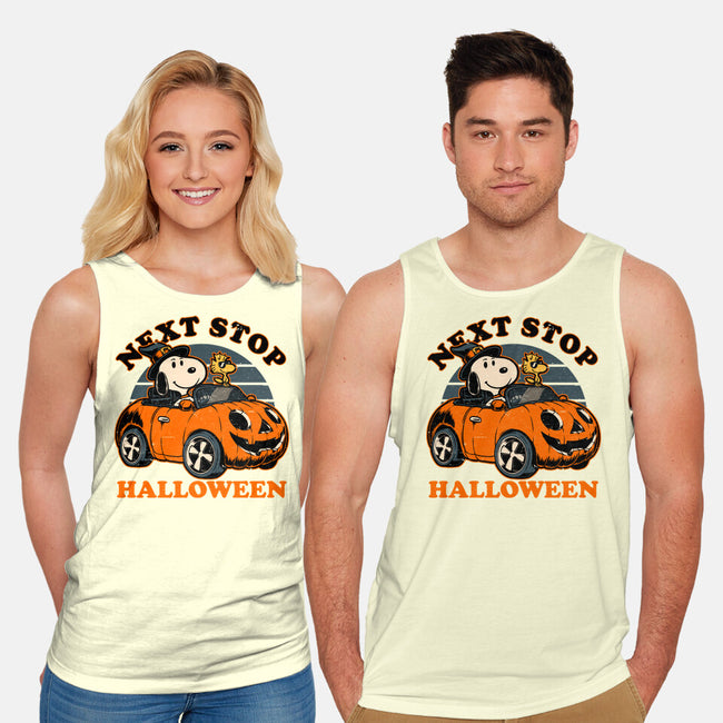 Spooky Beagle Car-Unisex-Basic-Tank-Studio Mootant