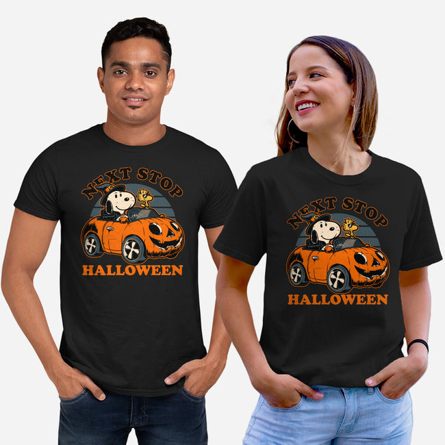 Spooky Beagle Car-Unisex-Basic-Tee-Studio Mootant