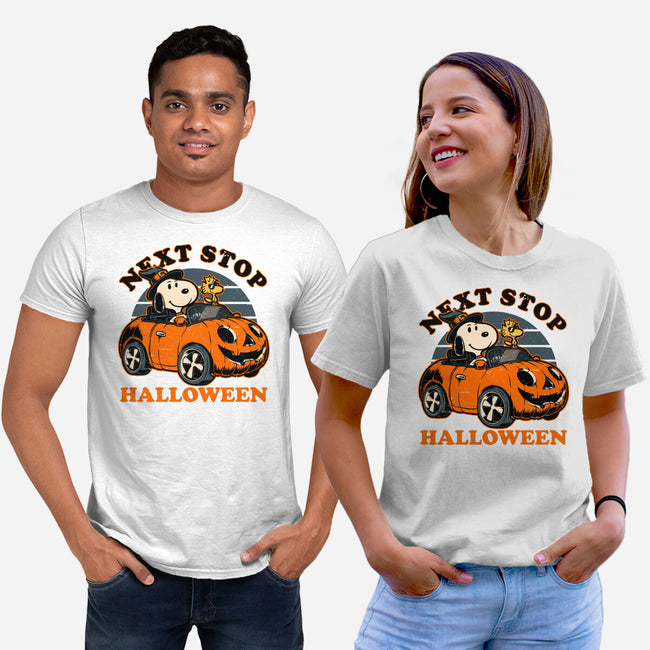 Spooky Beagle Car-Unisex-Basic-Tee-Studio Mootant